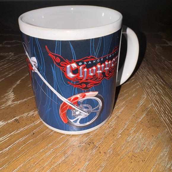 Orange County Choppers Motorcycle Coffee‎ Mug Tea Beer Cup Biker Red Bike Flames - Picture 2 of 3